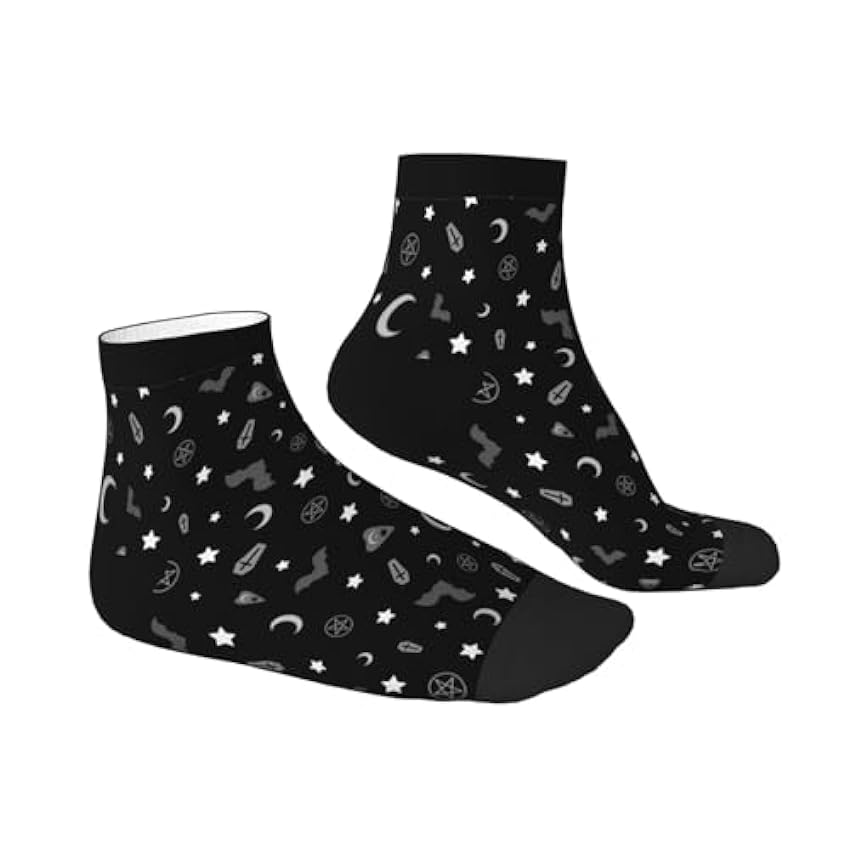 BeNtli Chaussettes d´équipage, chaussettes de compression chaussettes de sport de nouveauté décontractées de 30 cm de long pour motif occulte gothique unisexe XibwhKZD
