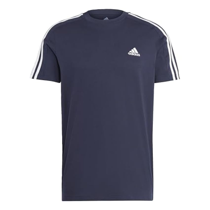 adidas Essentials Single Jersey 3-Stripes T-Shirt à Manches Courtes Homme (Lot de 1) NTE7C3qu