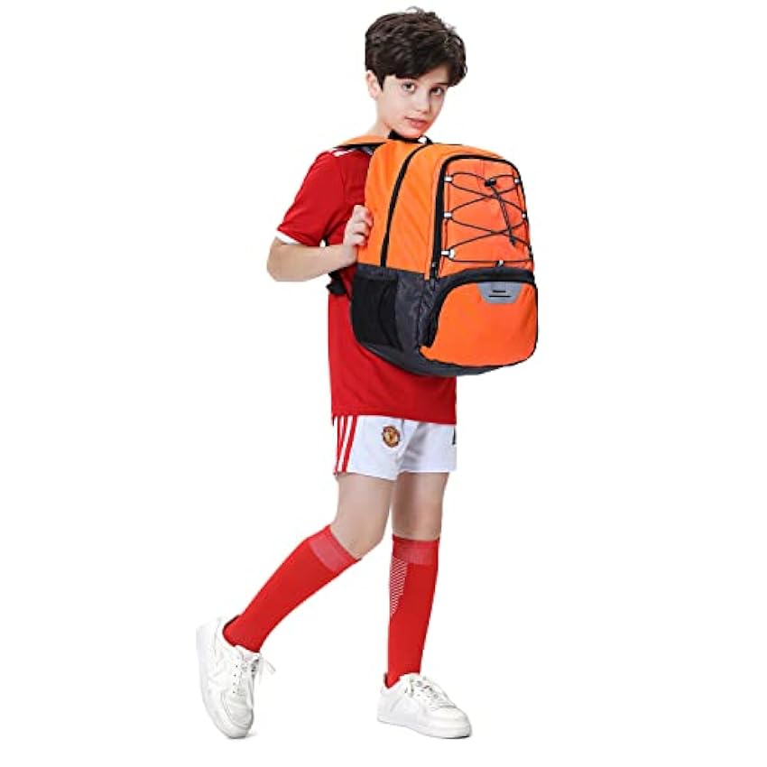 Hsmihair Sac à dos et sac à dos pour football, volley-ball, basket-ball, avec compartiment à balles et ensemble d´entraînement séparé à crampons POaeQDEr