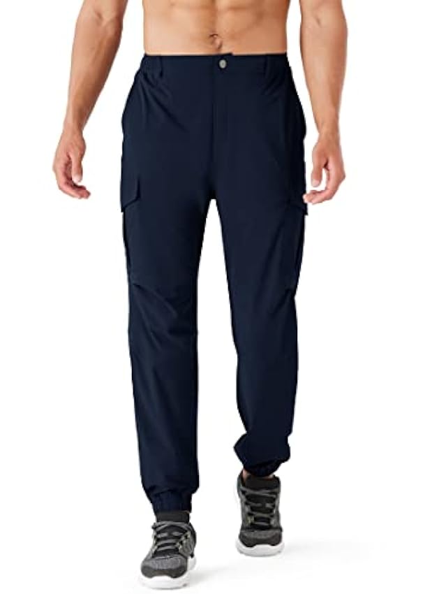 URBEST Pantalon de travail imperméable pour homme, pantalon cargo de chasse, de golf, de randonnée avec poches Velcro 0qFMZdKk