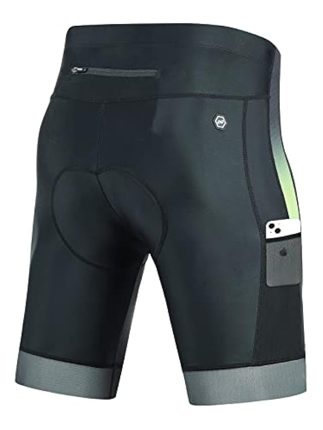 ZLRS Pantalon de cyclisme pour homme avec rembourrage 4D respirant à séchage rapide - Sous-vêtements pour homme - Court avec poches rpjatbSD