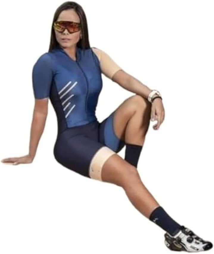 Triathlon dames chemise de cyclisme combinaison de cyclisme for femmes combinaison d´été à manches courtes avec poches ensembles de maillot de cyclisme (Color : 02, Size : Medium) jJWM1QSX