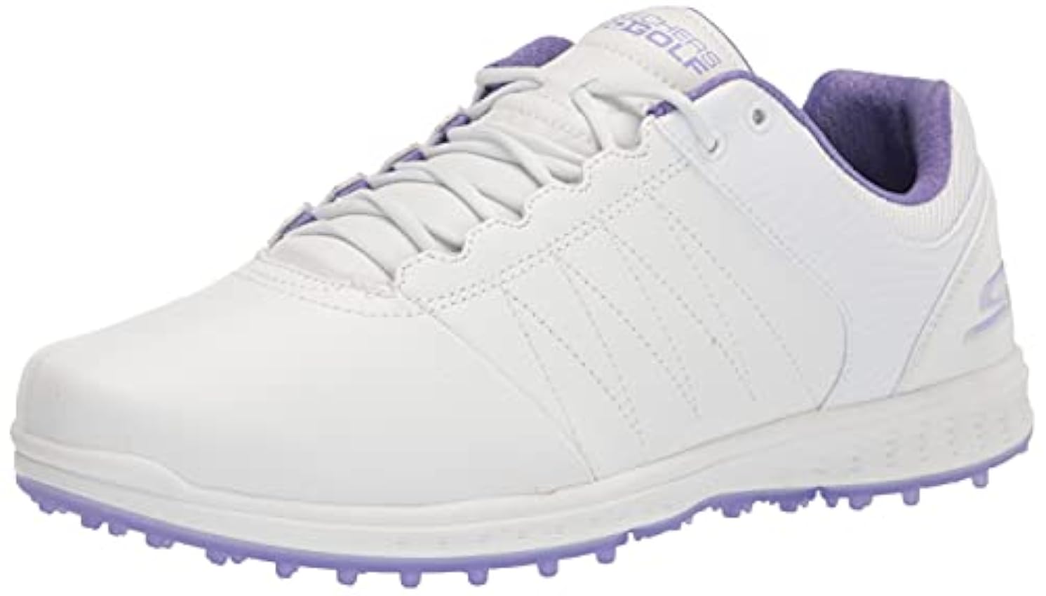 Skechers Chaussures de Golf Go Pivot sans Crampons pour Femme, Blanc/Violet, Pointure 38, Blanc/Violet, 38.5 EU k97drMRW
