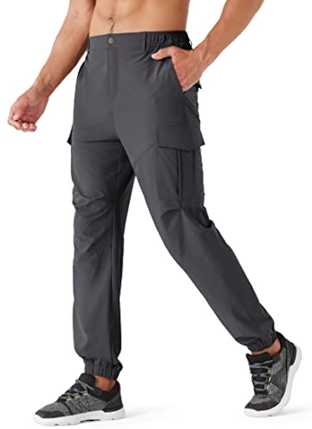 URBEST Pantalon de travail imperméable pour homme, pantalon cargo de chasse, de golf, de randonnée avec poches Velcro 0qFMZdKk
