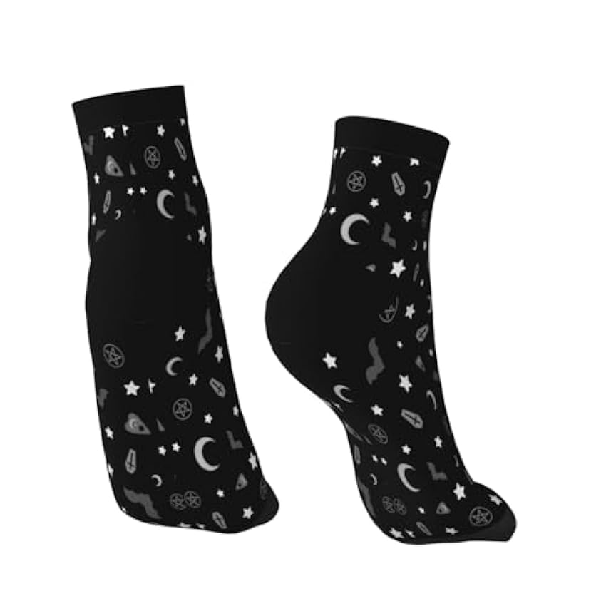 BeNtli Chaussettes d´équipage, chaussettes de compression chaussettes de sport de nouveauté décontractées de 30 cm de long pour motif occulte gothique unisexe XibwhKZD