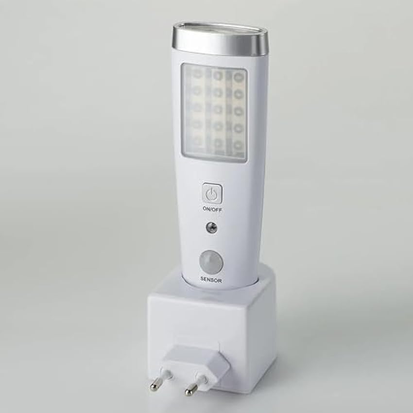 FISHTEC Lampe Torche à Détecteur de Présence - Angle Détection 60° - 15 LED - Rechargeable - Chargeur Induction Sans Fil - Batterie 3,7 V -15 CM - Blanc OJSk7IiH