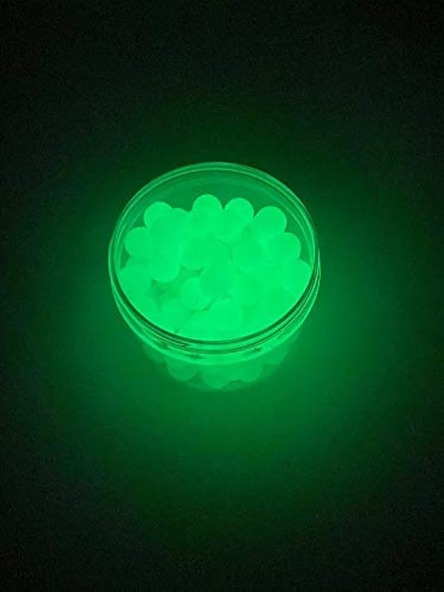 100 x Night Vision Silicon Rubber Balls in Green Fluorescence Paintballs Shining at Dark in 68 Cal. s8uEkqbg