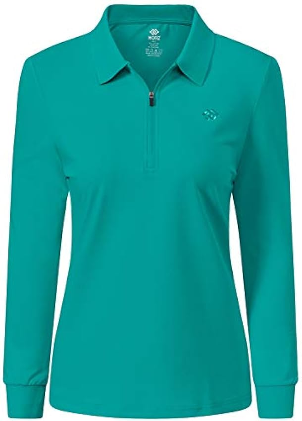 AjezMax Polo Femme Shirt Manches Longues Coton Sport Po