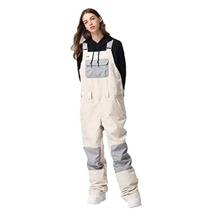 Yajun Pantalon de Ski Chaud Coupe-Vent Imperméable Femmes Pants de Neige Une Pièce Bretelles Pantalons de Randonnée en Plein Air Hommes Vêtements de Sport PMobKVr9