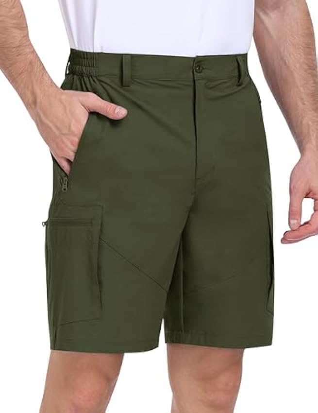 MoFiz Short Cargo Homme Short de Randonnée Pantalon Cou