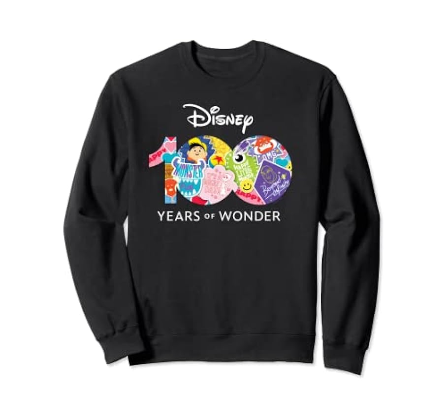 Disney 100 Years of Wonder Pixar Happy Faces Stickers D100 Sweatshirt 501hT0s7