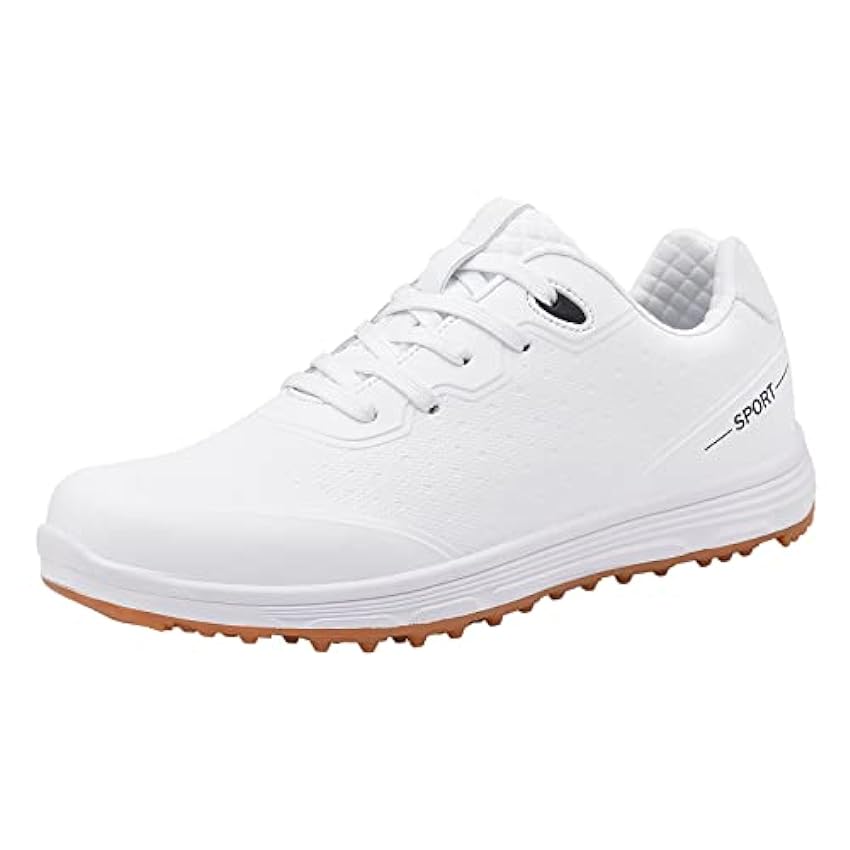 PENXZT Chaussures De Golf pour Femmes Traineurs De Golf À La Mode sans Glissement,Blanc,37 EU dUcgo0cC