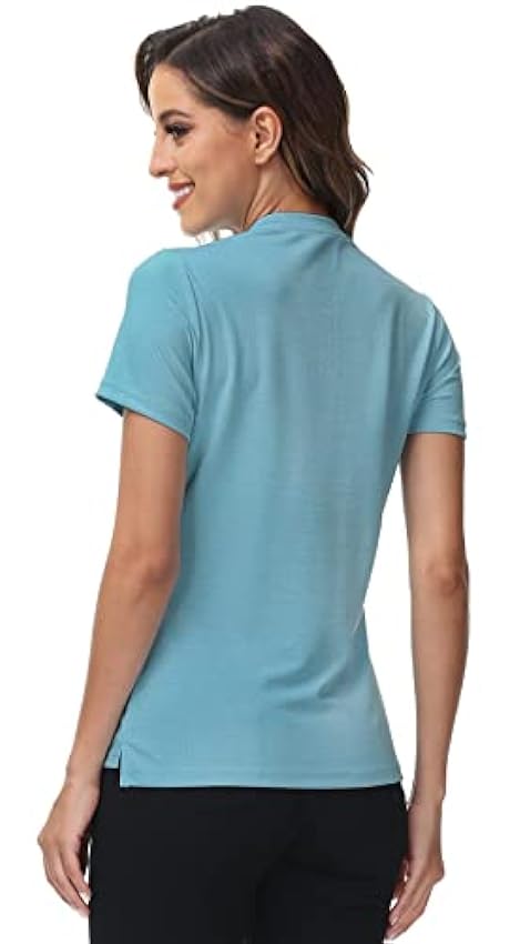MoFiz Shirts de Sport Femme T Shirt 1/2 Zip Séchage Rapide Fitness Hauts UukxnVFX