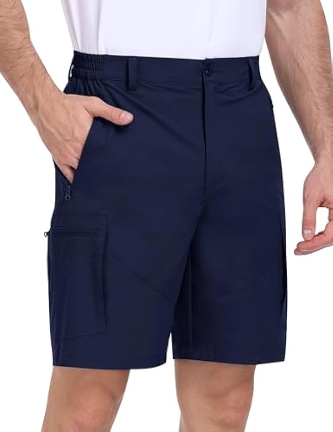 MoFiz Short Cargo Homme Short de Randonnée Pantalon Cou