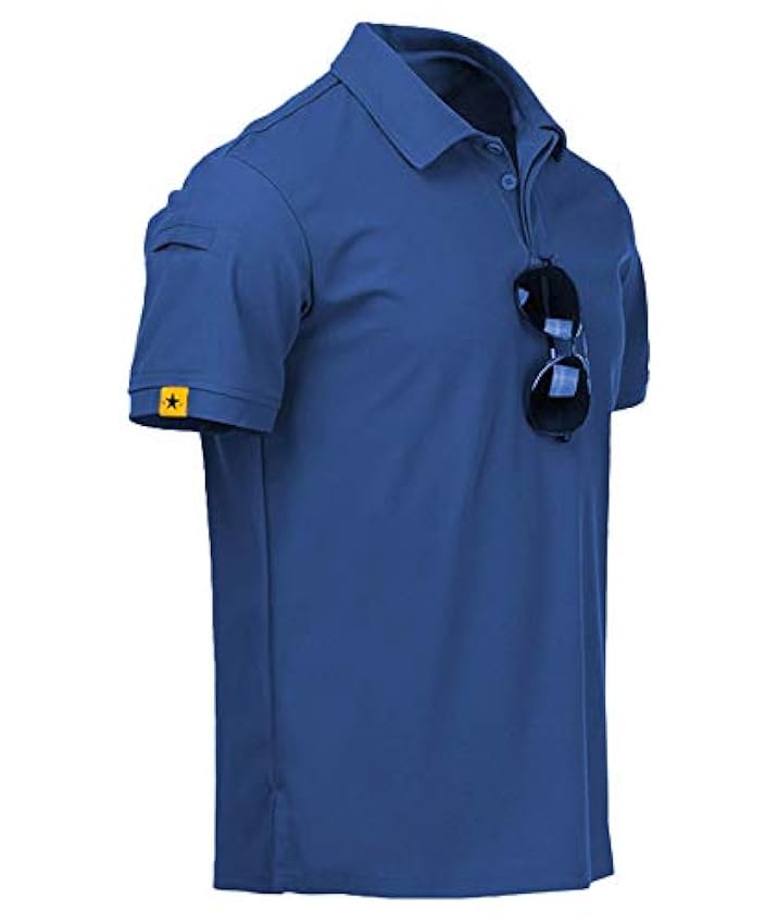 geeksport Polo Homme à Manches Courtes Sport à séchage Rapide Respirant pour Extérieur T-Shirt de Golf 2MmnrVQ0