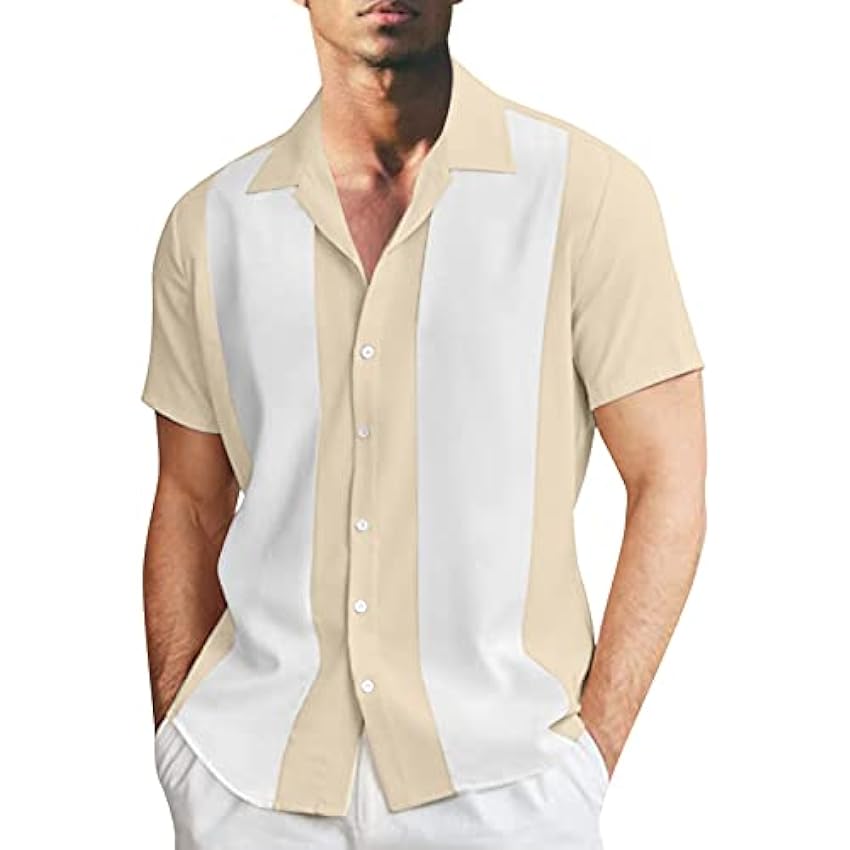 Chemise à carreaux pour homme, taille S, mode et loisirs - Couleur assortie - Bouton à revers - Chemise à manches courtes - T-shirt à manches longues x0Qp2bsi