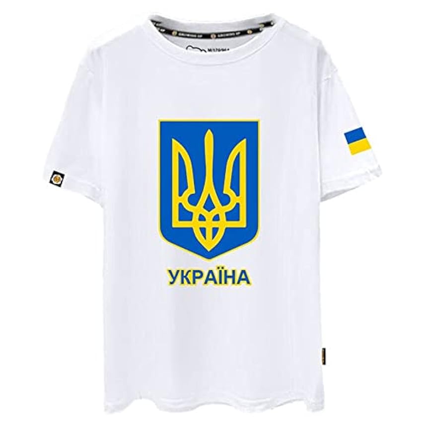 ANFF T-Shirt Ukraine Homme Ukrainien National Emblème Trident Drapeau Impression 3D Tee Football Jersey for Adulte (Color : Yellow, Size : Adult-Large) ym22nBDJ