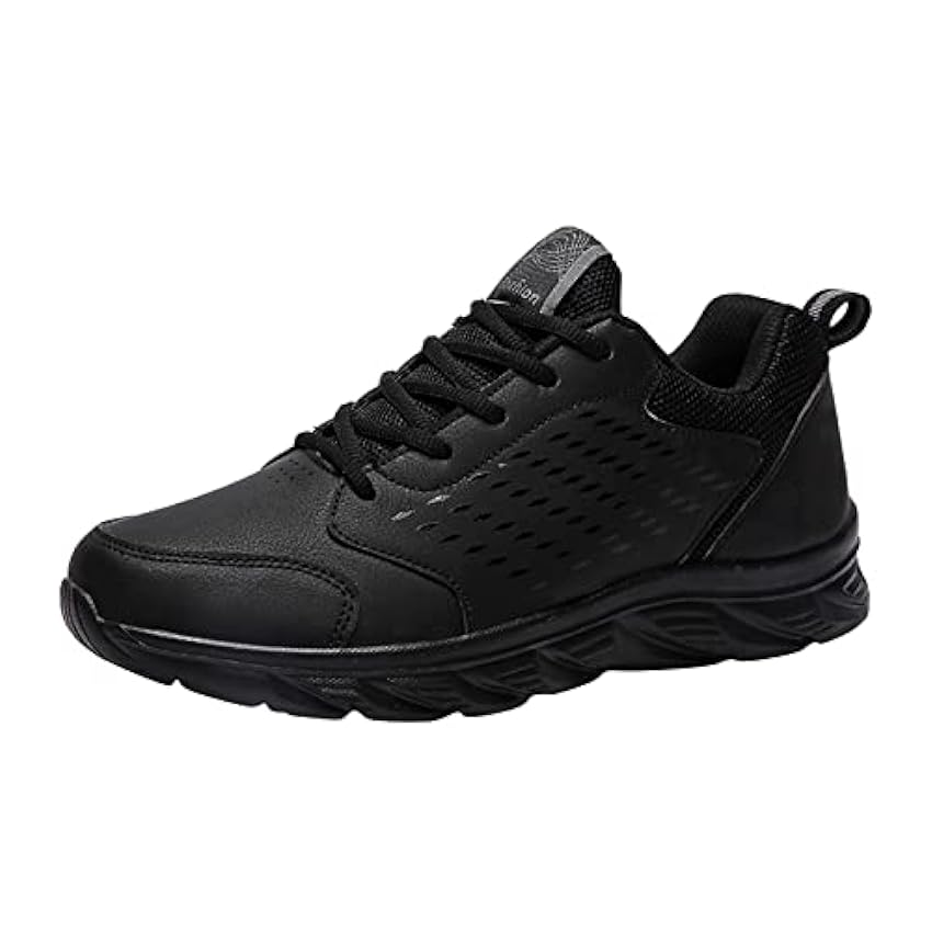 Chaussures de course à pied souples pour homme - Imperméables - Chaussures de golf pour homme - Chaussures de marche - Tennis antidérapantes - Chaussures à lacets - Bout rond - En polyuréthane - htYZqMAR