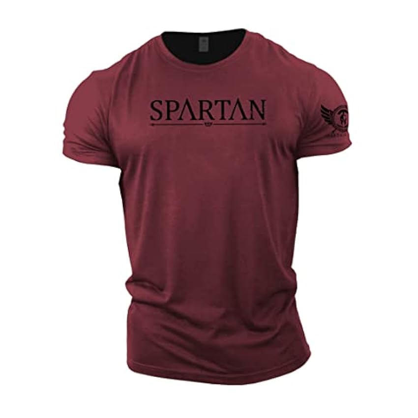 GYMTIER Spartan Forged – T-shirt de sport pour homme Bodybuilding Haltérophilie Strongman Training Top Active Wear Spartan Forged Rq7r0I07