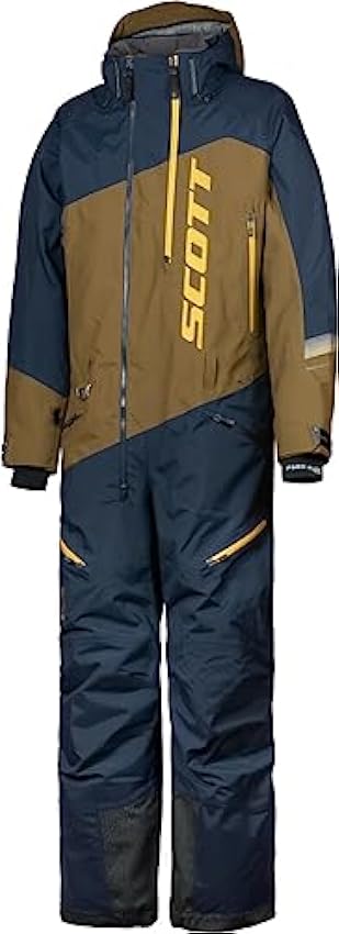 Scott DS Shell Dryo 2023 Costume de motoneige une pièce (Brown/Navy Blue,XL) wRpnfLrW
