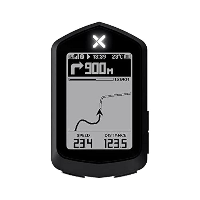 XOSS NAV Compteur GPS Vélo sans Fil, Navigation Routière avec IPX7 Etanche, 33H Vie de la Batterie eSyqBDWe