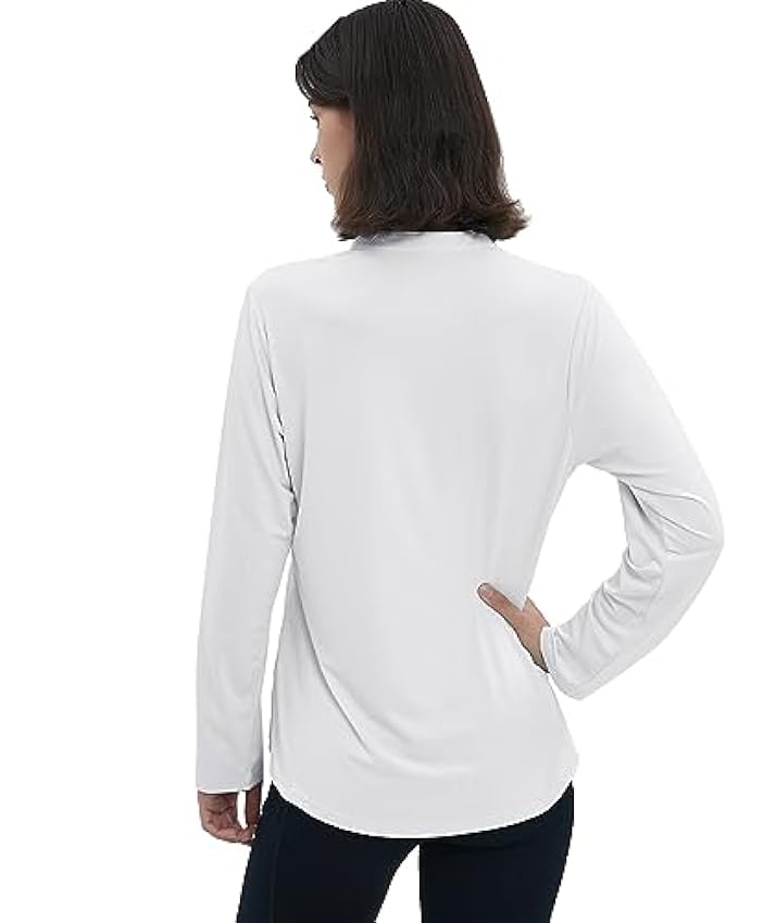 T-shirt de randonnée à manches longues pour femme UPF 50+ UV - Pour le sport en plein air, le surf, la natation, la course, le golf y4ScWoTm