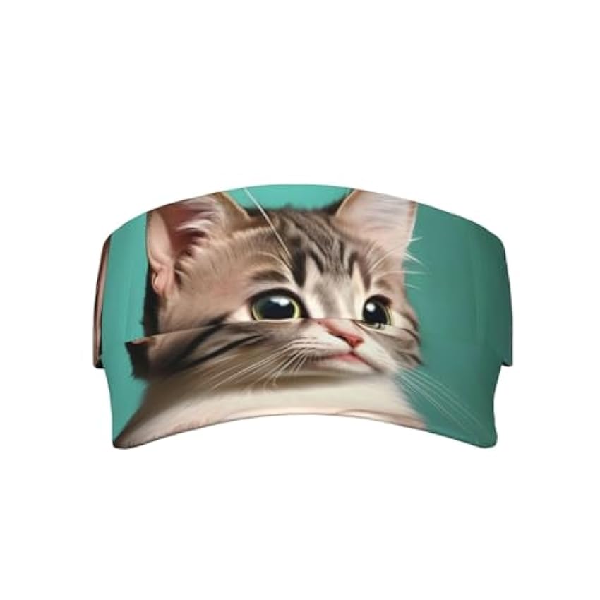 WapNo A Curious Cat Sports Sunscreen Hollow Top Hat Rég
