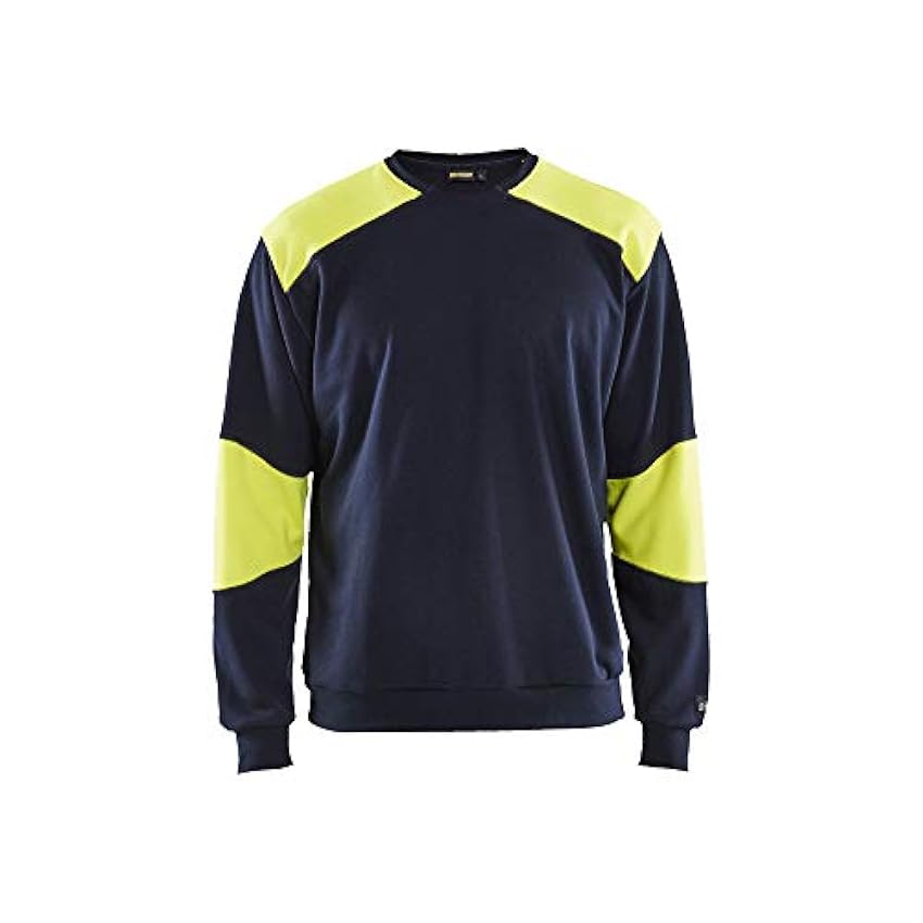 Blaklader - Sweat-shirt retardant-flamme ignifugé inhérent - 8933 Marine/Jaune fluo v76Ofiy4