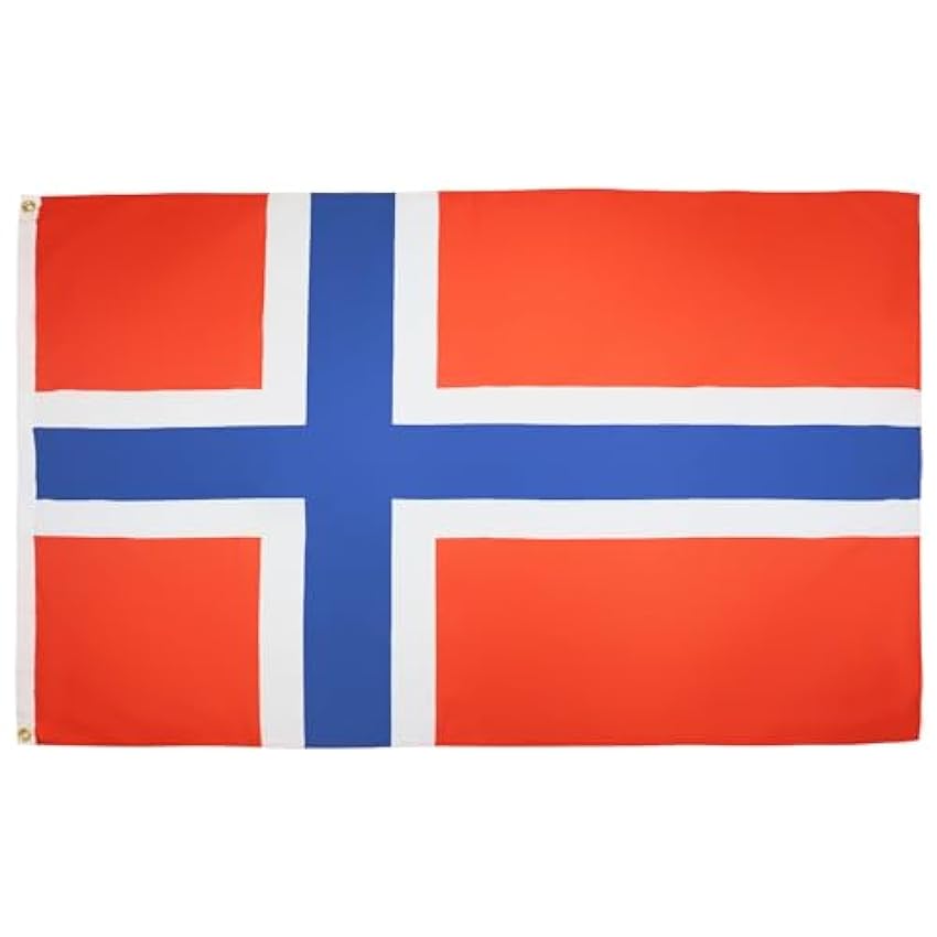 AZ FLAG - Drapeau Norvège - 150x90 cm - Drapeau Norvégien 100% Polyester avec Oeillets Métalliques Intégrés - Pavillon 110 g ECYkAq2i