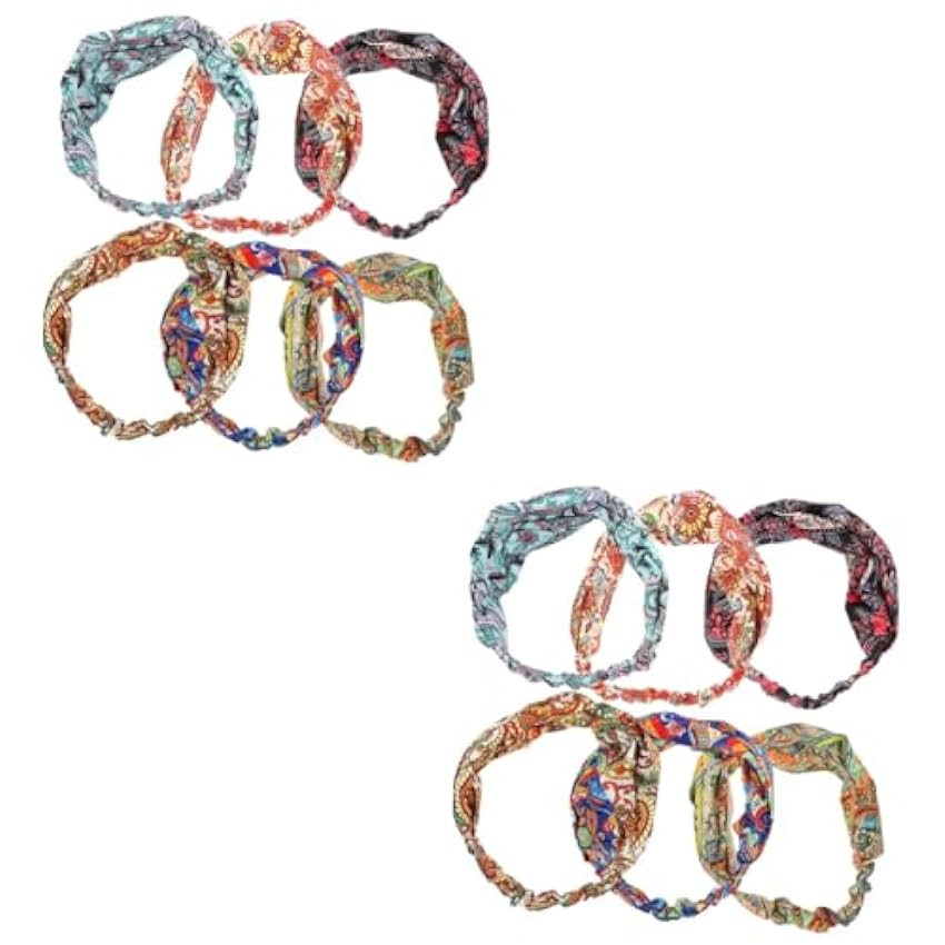 POPETPOP Bandeaux De Yoga Pour Femmes 12 Pièces bandeau de yoga bandeau cheveux sport fleurs couvre-chef accessoires pour cheveux écharpe aux femmes en tissu p7Ane9F7