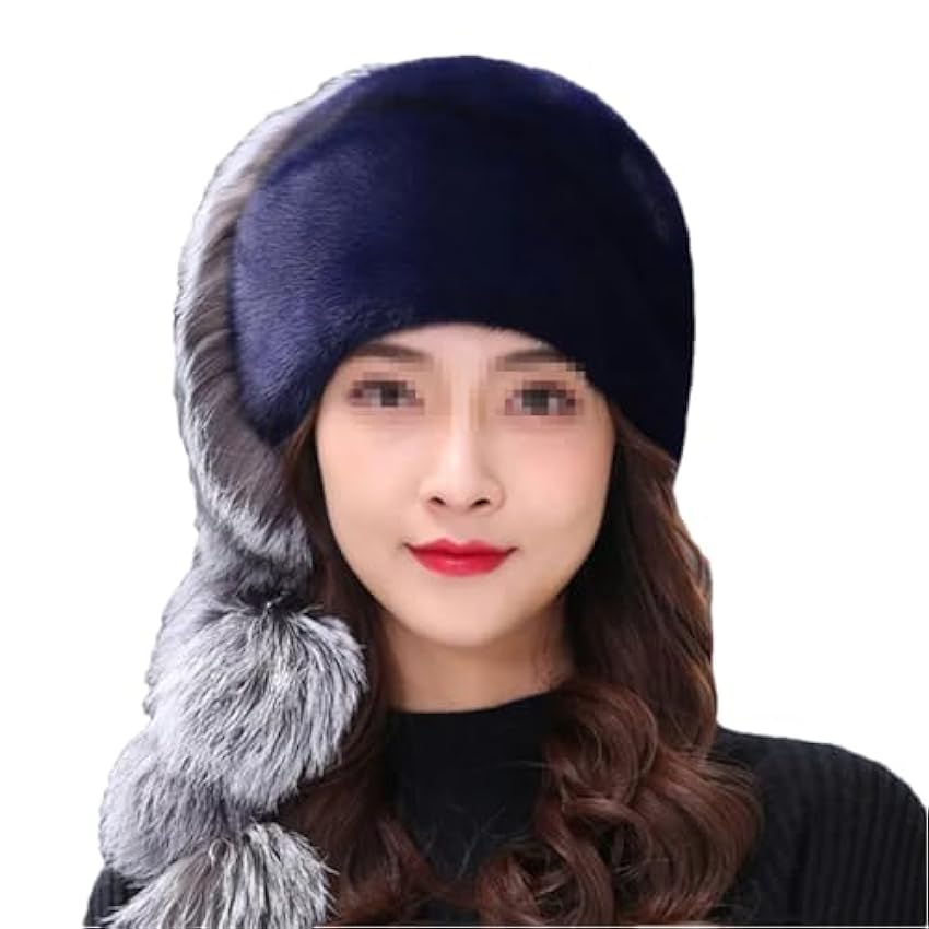 Chapeau d´hiver Femmes Mode Fourrure Chaud Bonnet 