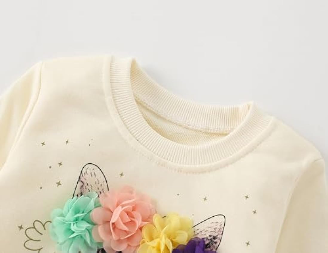 Codkkre Sweatshirt Fille Pull Fille Coton Sweat-Shirt Enfant Fille Printemps Automne Hiver Col Rond Sweater pour Enfants 2-7 Ans 1l2vdM7v