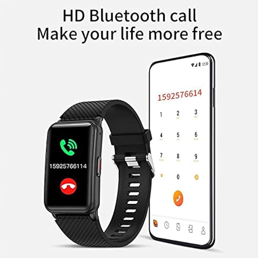 H96 Montre intelligente pour femmes hommes Bluetooth Call Fitness Trackers Montre de sport avec moniteur de fréquence cardiaque Moniteur de sommeil pour téléphone Android iOS (B) little surprise aJ7QBSmq