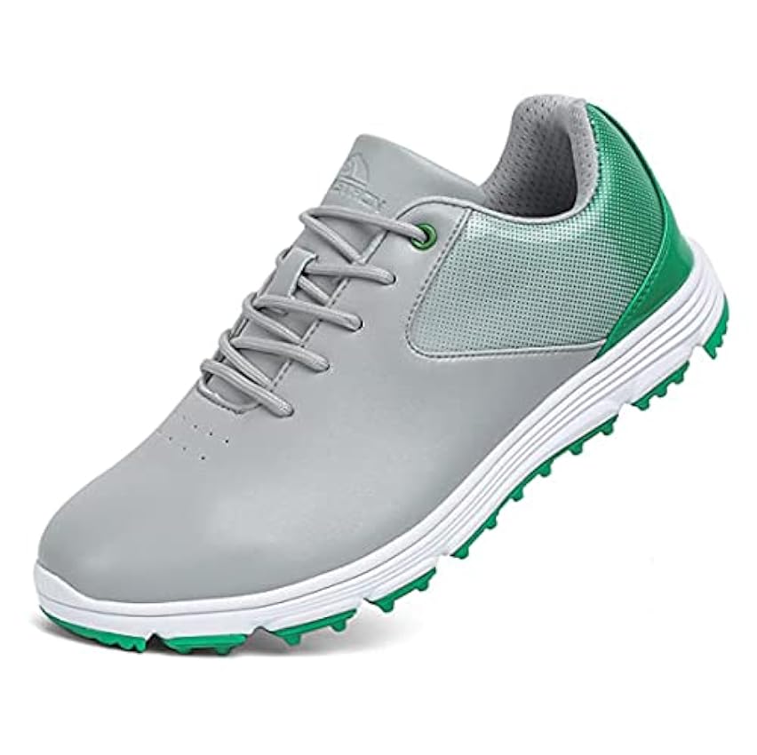 Hommes Golf Chaussures en Cuir Golf Formateurs Mode Marche Sneakers Léger Professionnel sans Pointes Golfeurs Chaussures C59Jp80c