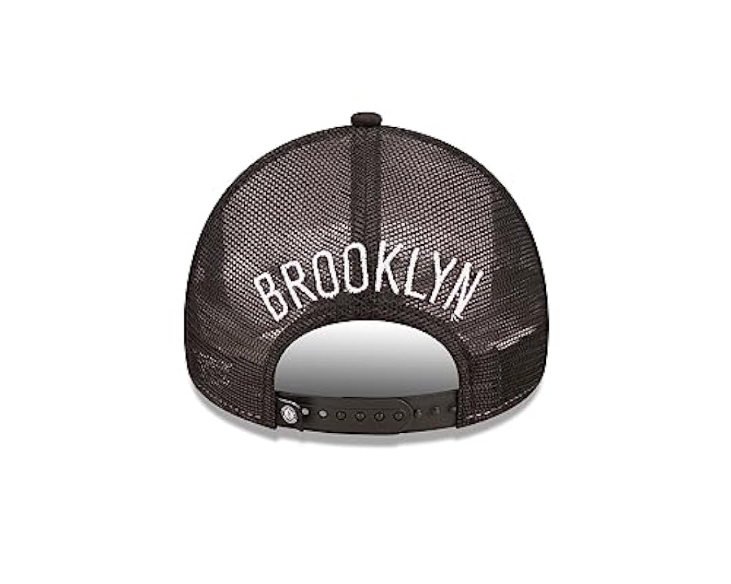 New Era NBA Basket-Ball Brooklyn Nets Couleur de l´équipe Noir Blanc A-Frame Casquette de Camionneur visière incurvée Insert en Filet HwyPlWvZ