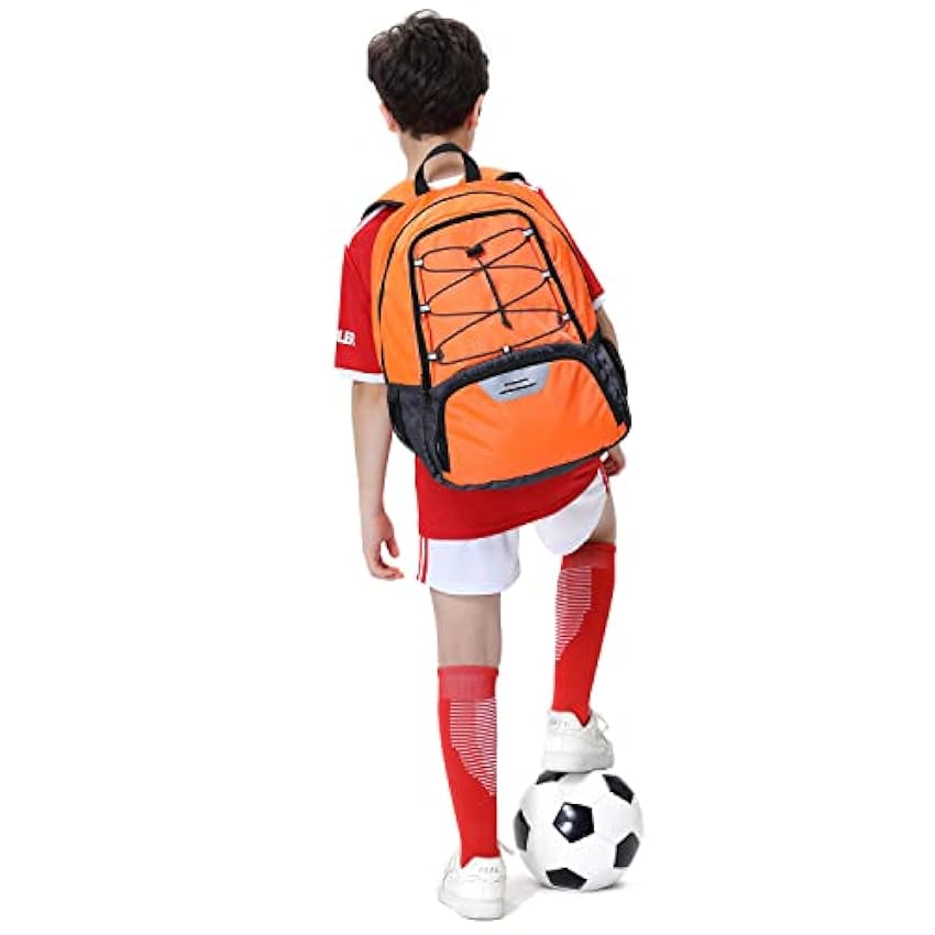 Hsmihair Sac à dos et sac à dos pour football, volley-ball, basket-ball, avec compartiment à balles et ensemble d´entraînement séparé à crampons POaeQDEr