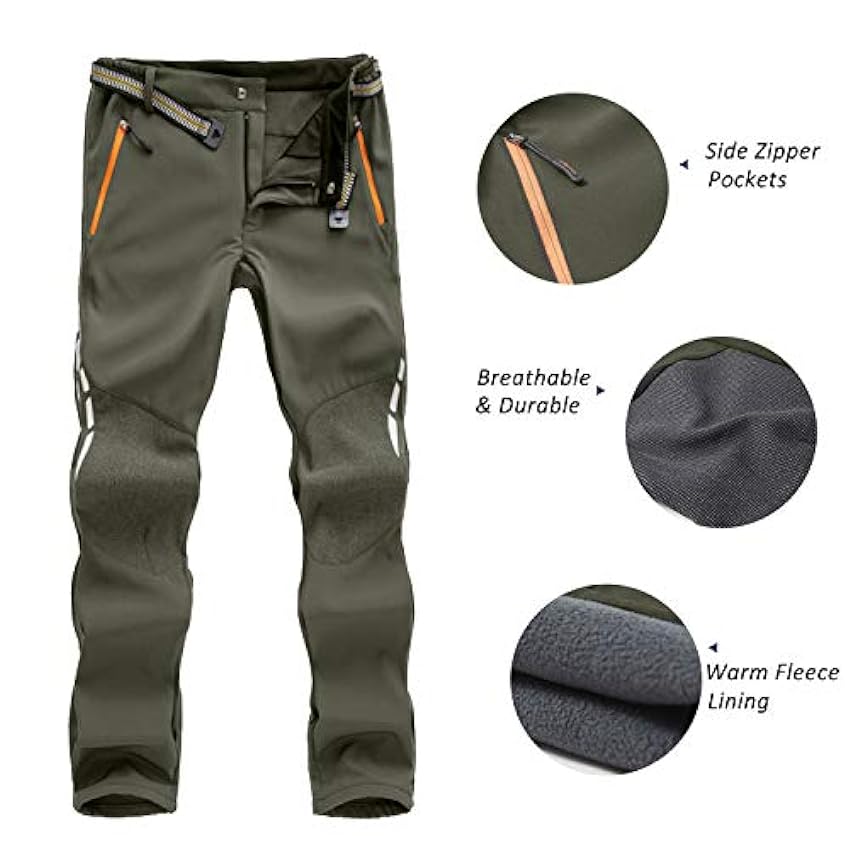 7VSTOHS Pantalon de randonnée Confortable pour Hommes Pantalon Chaud Coupe-Vent Escalade Marche Casual Pantalon pour Hiver/Automne/Printemps/été as9cZqTm