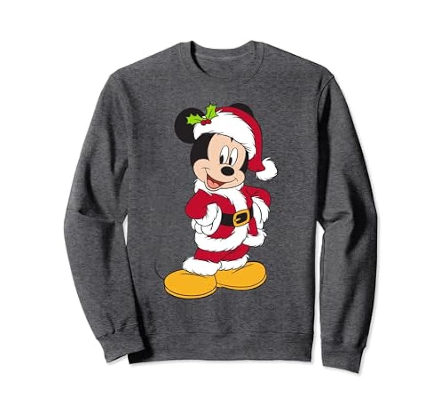 Disney Santa Mickey Mouse Holiday Sweatshirt LWmkGCcN