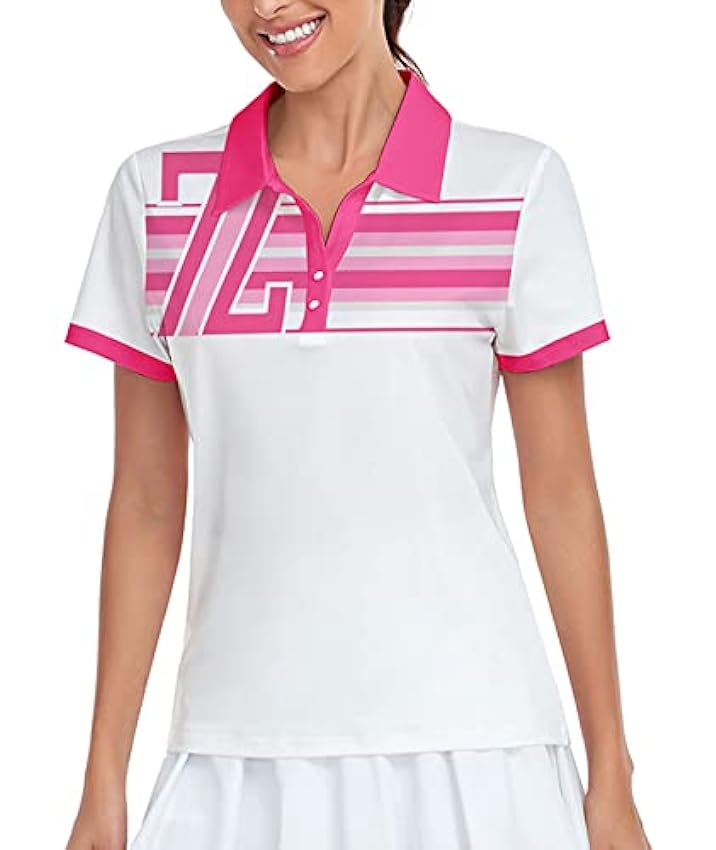SwissWell - Polo Femme - T-Shirt Sport Respirant à Manches Courtes - Polo Tennis Golf - Polo d´été - Polo d´extérieur ARQBova9