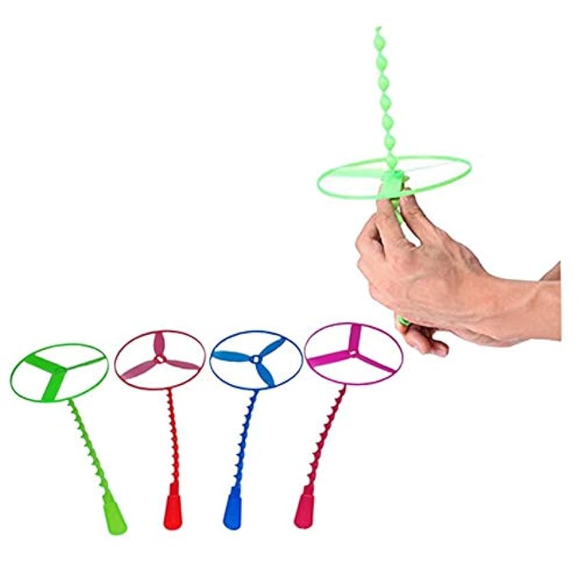 Twisty Tirez cordes Soucoupes Volantes Spinning Flying Disc Hélicoptères jouets Jouets éducatifs pour les enfants-Style aléatoire, couleur aléatoire (10 pcs) xDpoLUwM