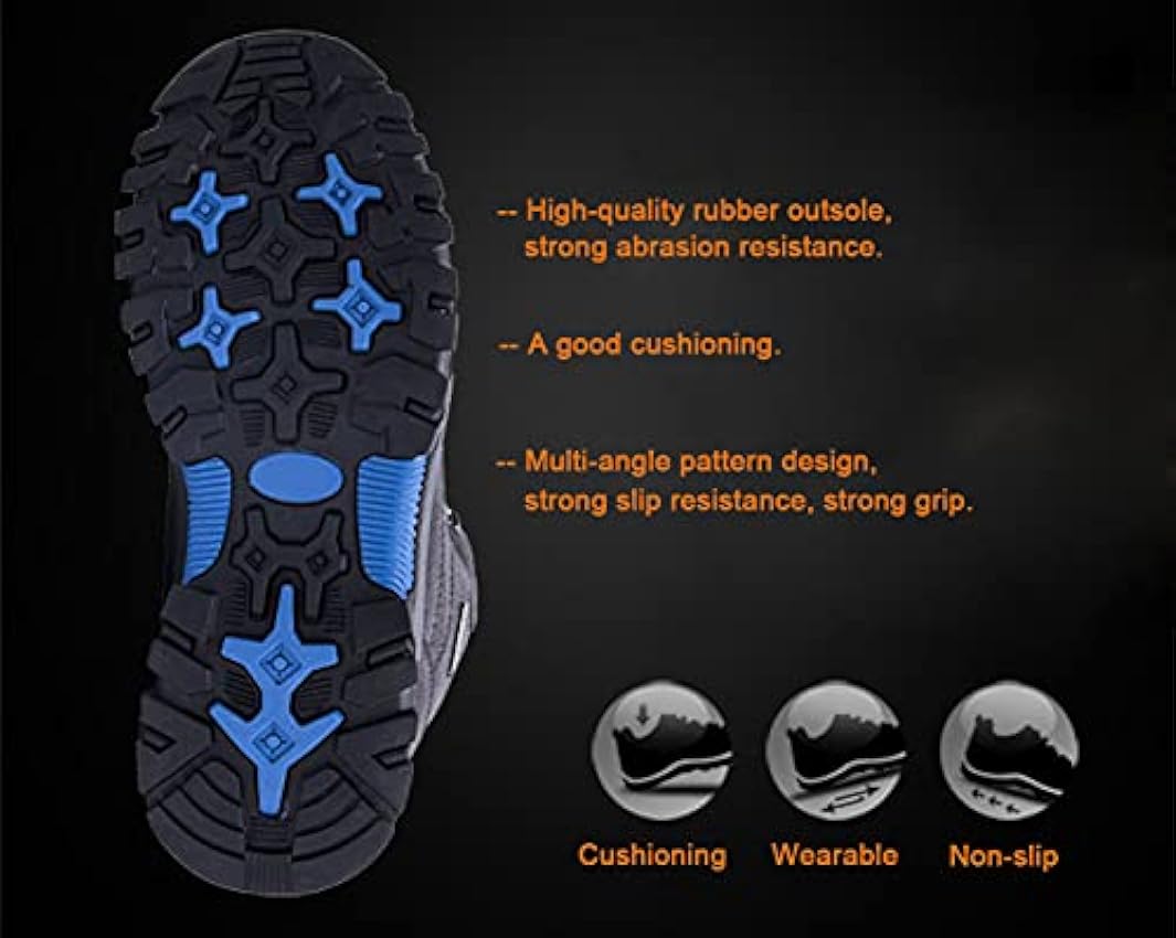 Fafazhu Chaussures de Randonnée Homme Imperméables Bottes de Trekking Extérieure Chaussures de Montagne de Marche Antidérapantes Des chaussures d´hiver Sports E7vyeRZb