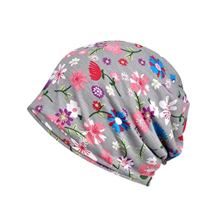 HAOLI Chapeau d´impression à Double Couche Bonnet pour Femme Bonnets à Fleurs Douces Turban Écharpe de Cou décontractée (Taille Unique Rose) E4eo3VBw