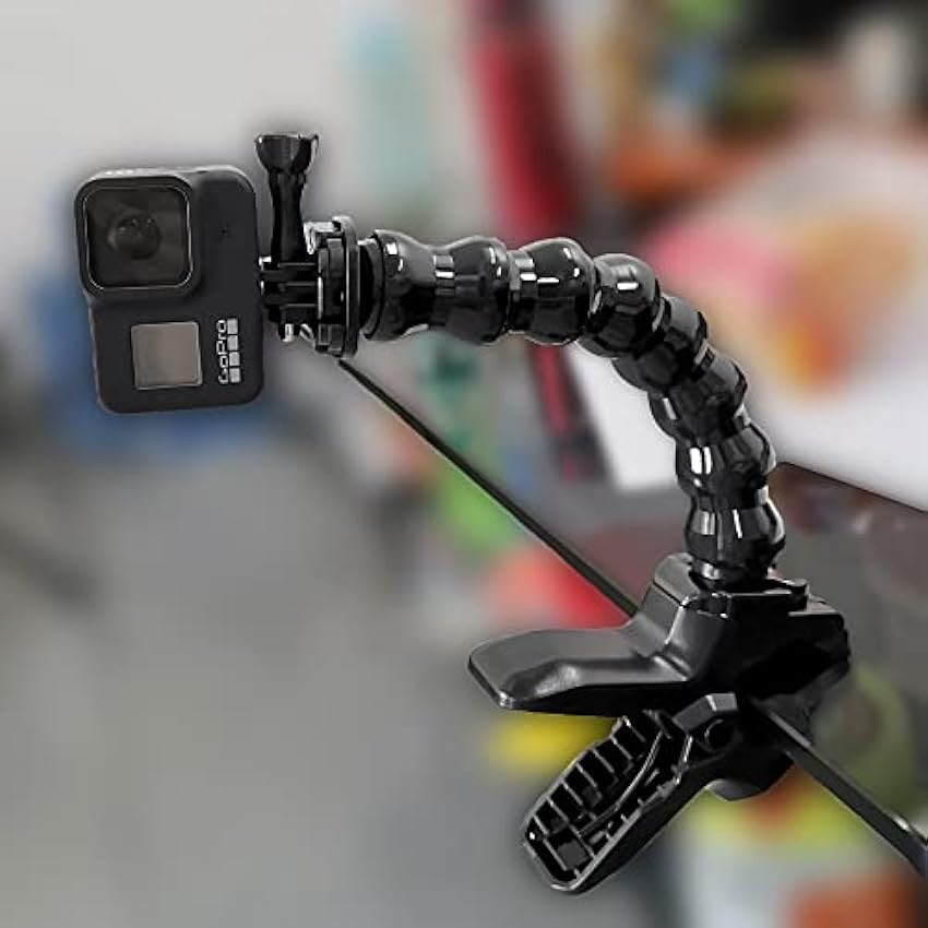 Tyatocepy Support de pince flexible avec col de cygne flexible et réglable pour accessoires de caméra d´action Hero 8 7 W19BUMZ7