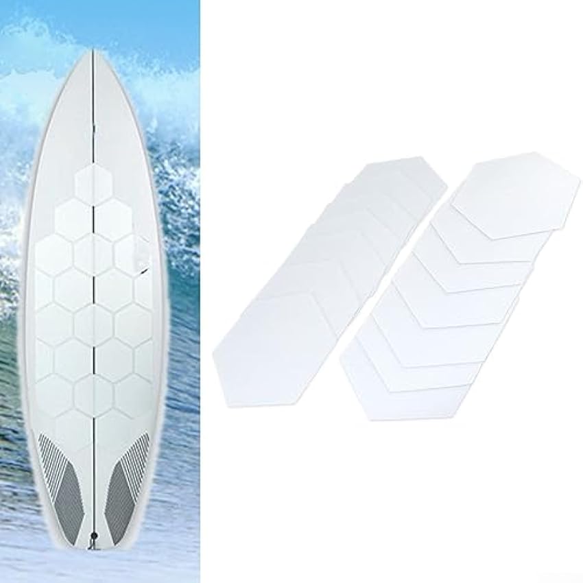 Lot de 22 autocollants antidérapants pour planche de surf, planche de surf transparente v8ulpsLu
