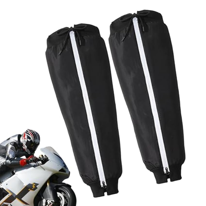 Ohicki Jambières de moto – Manchon de jambe complet en velours avec bandes réfléchissantes | Guêtres de jambe résistantes à la neige, genouillère confortable pour le cyclisme, le ski, le patinage jqPNOodC