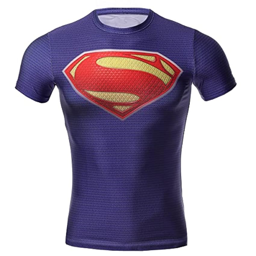 T-shirt de compression pour homme par Cody Lundin - Motif superhéros 3D - Pour le sport et la remise en forme OKJ7R6M5