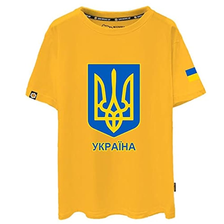 ANFF T-Shirt Ukraine Homme Ukrainien National Emblème Trident Drapeau Impression 3D Tee Football Jersey for Adulte (Color : Yellow, Size : Adult-Large) ym22nBDJ