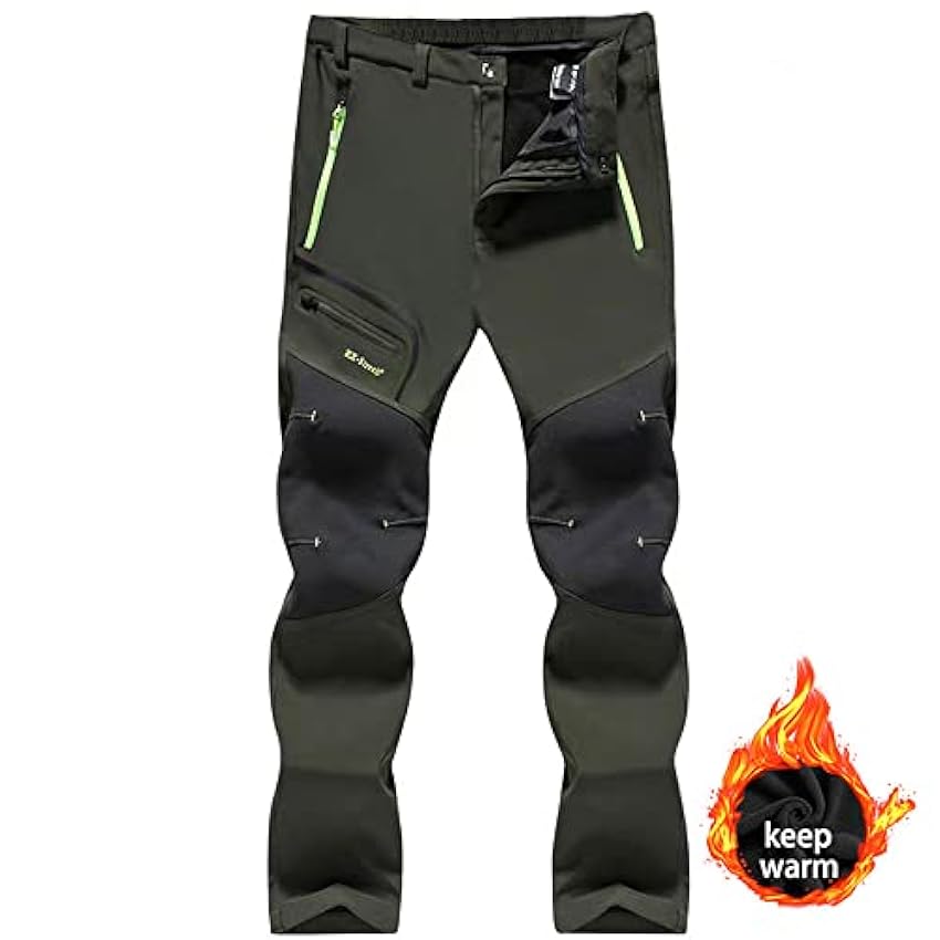 NCTCITY Pantalon de Randonnée pour Homme Imperméable Pantalon Ski Softshell Thermique Étanche Coupe-Vent Automne Hiver Pantalon de Montagne Neige Escalade Outdoor TMfyGSAq