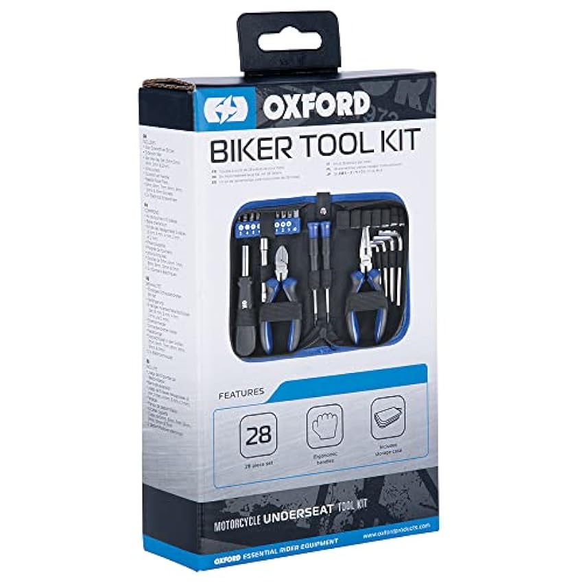 OXFORD OX771 Boîte à outils pour moto et scooters Bleu/noir Taille unique DGNI6v0g