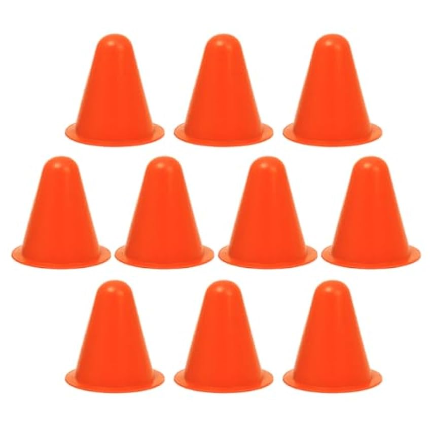 XEYYHAS Lot de 10 mini cônes d´entraînement sportif coupe-vent pour entraînement d´agilité pour la pratique du patinage, l´entraînement sportif, en plastique, accessoires de patinage à roulettes, PQkS5IZ0
